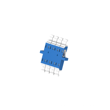 LC Quad Fiber Optic Adaptor With Flange With Shutter